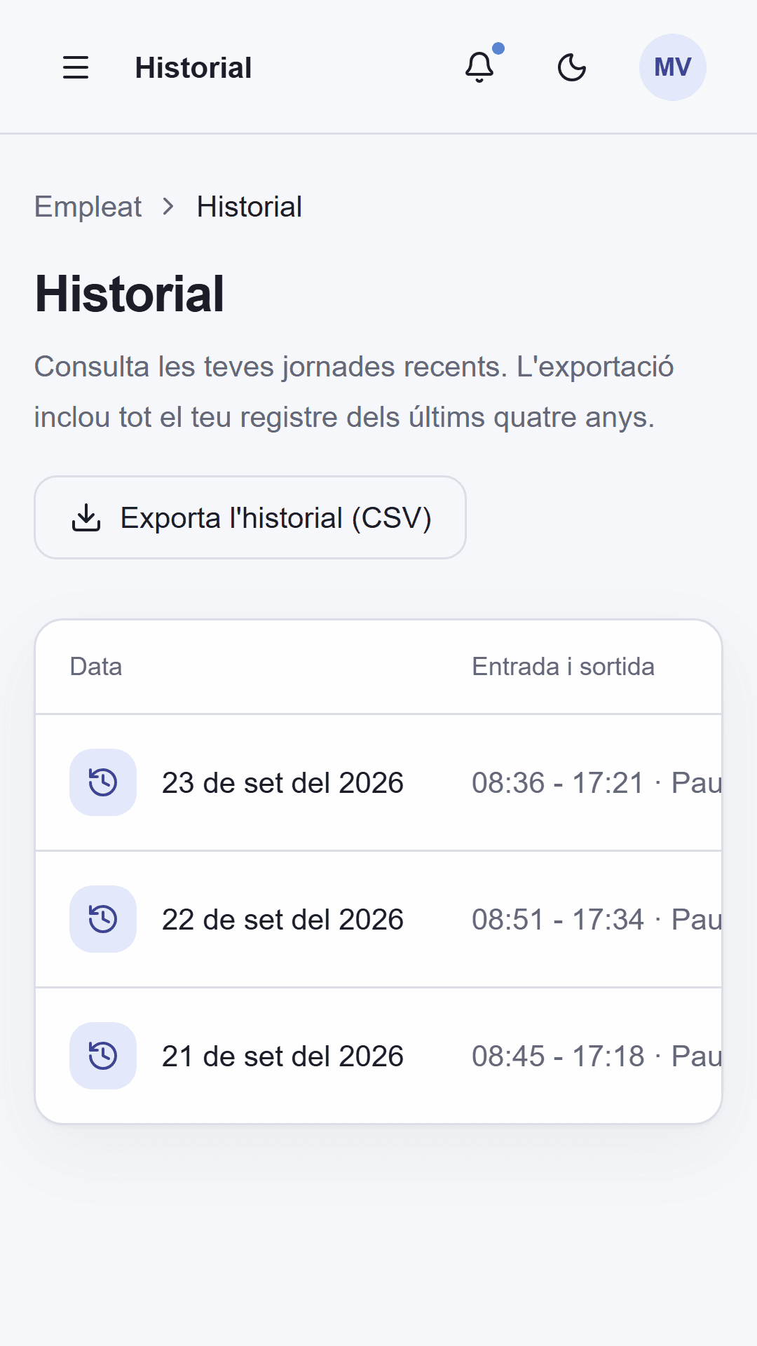 Historial